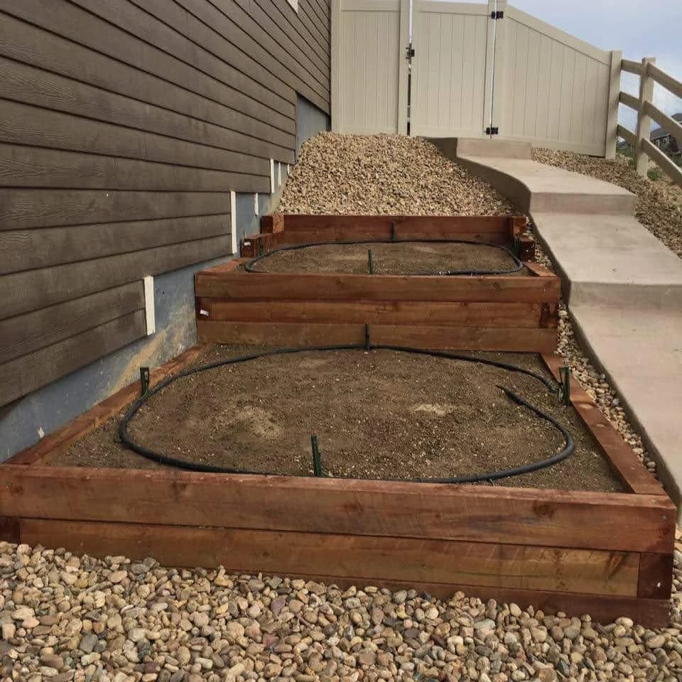 Hardscape Raised Flower Beds Irrigation — J&P Landscaping